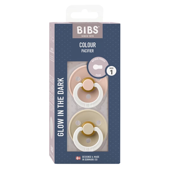BIBS Colour 2-es szett (Esti púderrózsaszín/Esti vanília), 0-6 hó