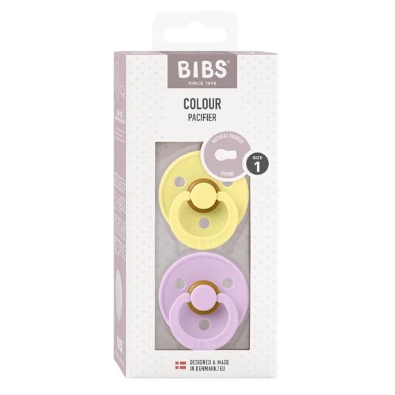 BIBS Colour 2-es szett (Napsugár/Viola), 0-6 hó
