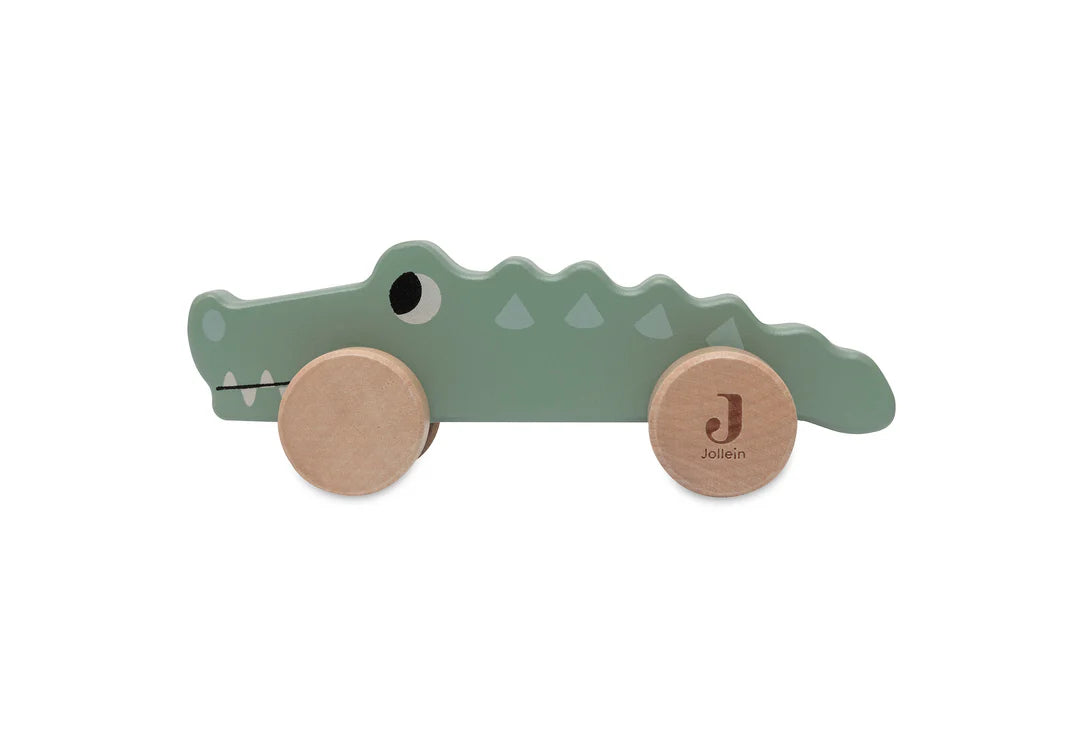 Jollein rolling wooden toy - Crocodile
