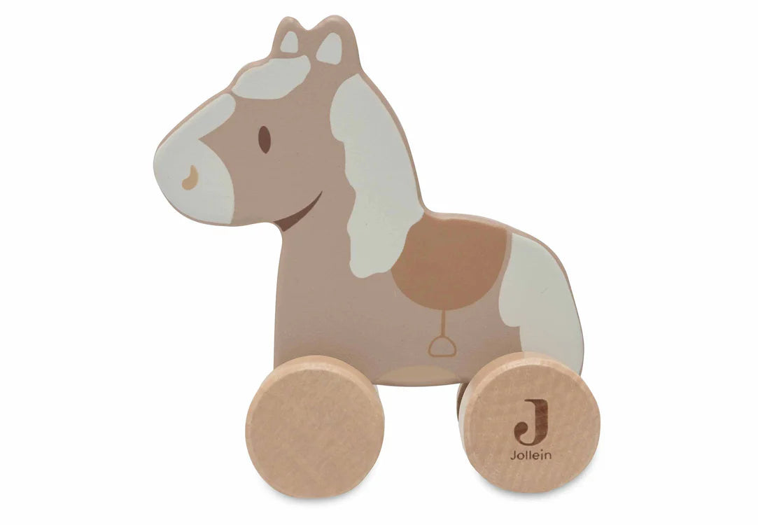 Jollein rolling wooden toy horse - Nostalgic Ride