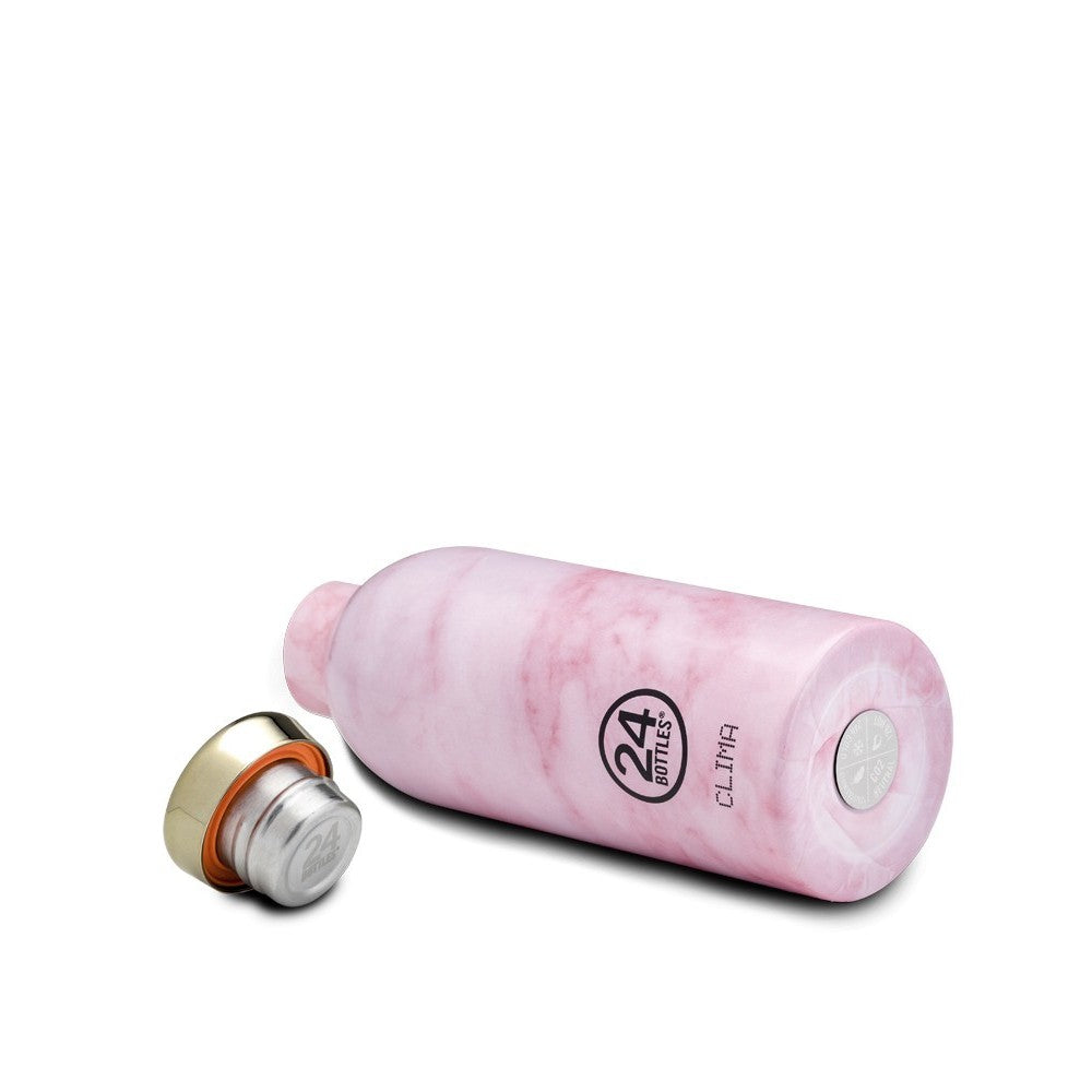 24BOTTLES Clima 500ml stainless steel thermos, MARBLE PINK