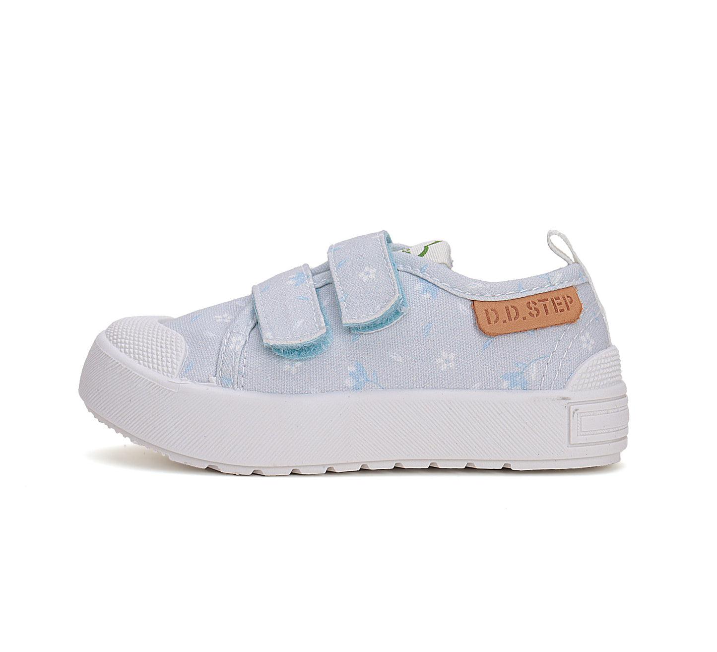 DDStep Little Girl Canvas Shoes Blue Floral (C096-51514A)