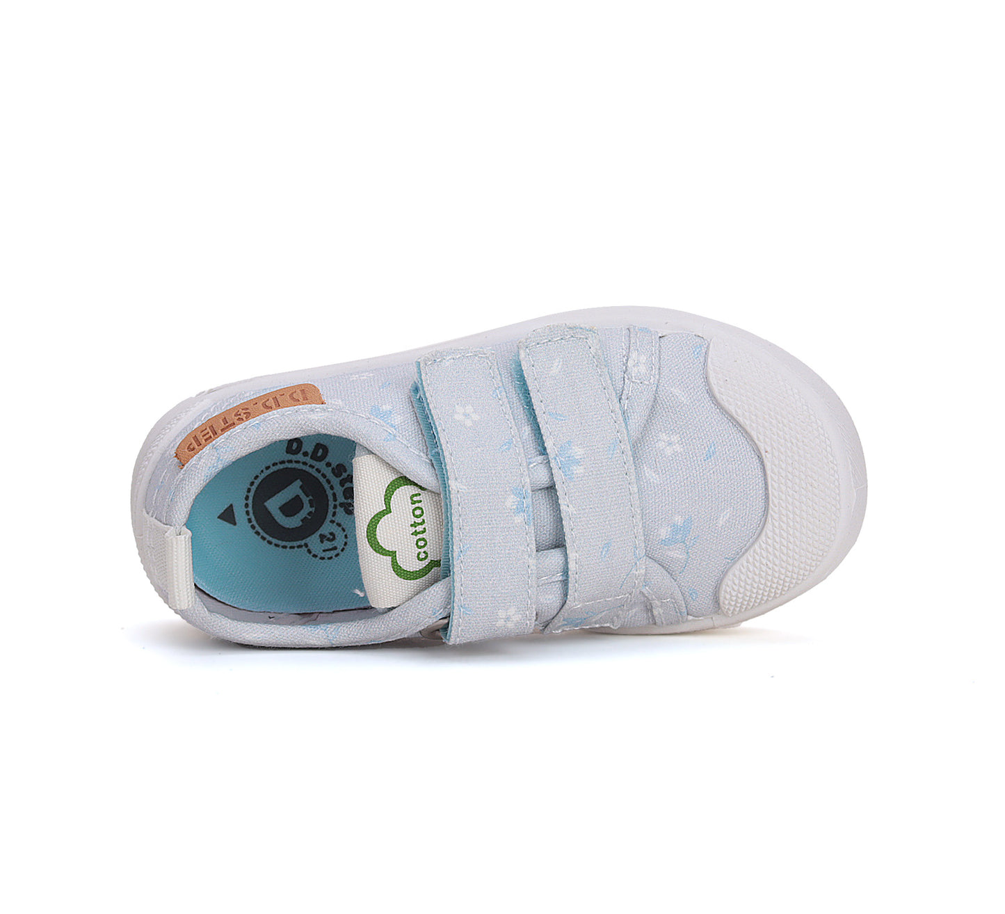 DDStep Little Girl Canvas Shoes Blue Floral (C096-51514A)