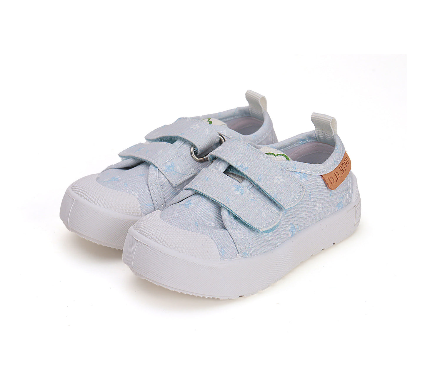 DDStep Little Girl Canvas Shoes Blue Floral (C096-51514A)