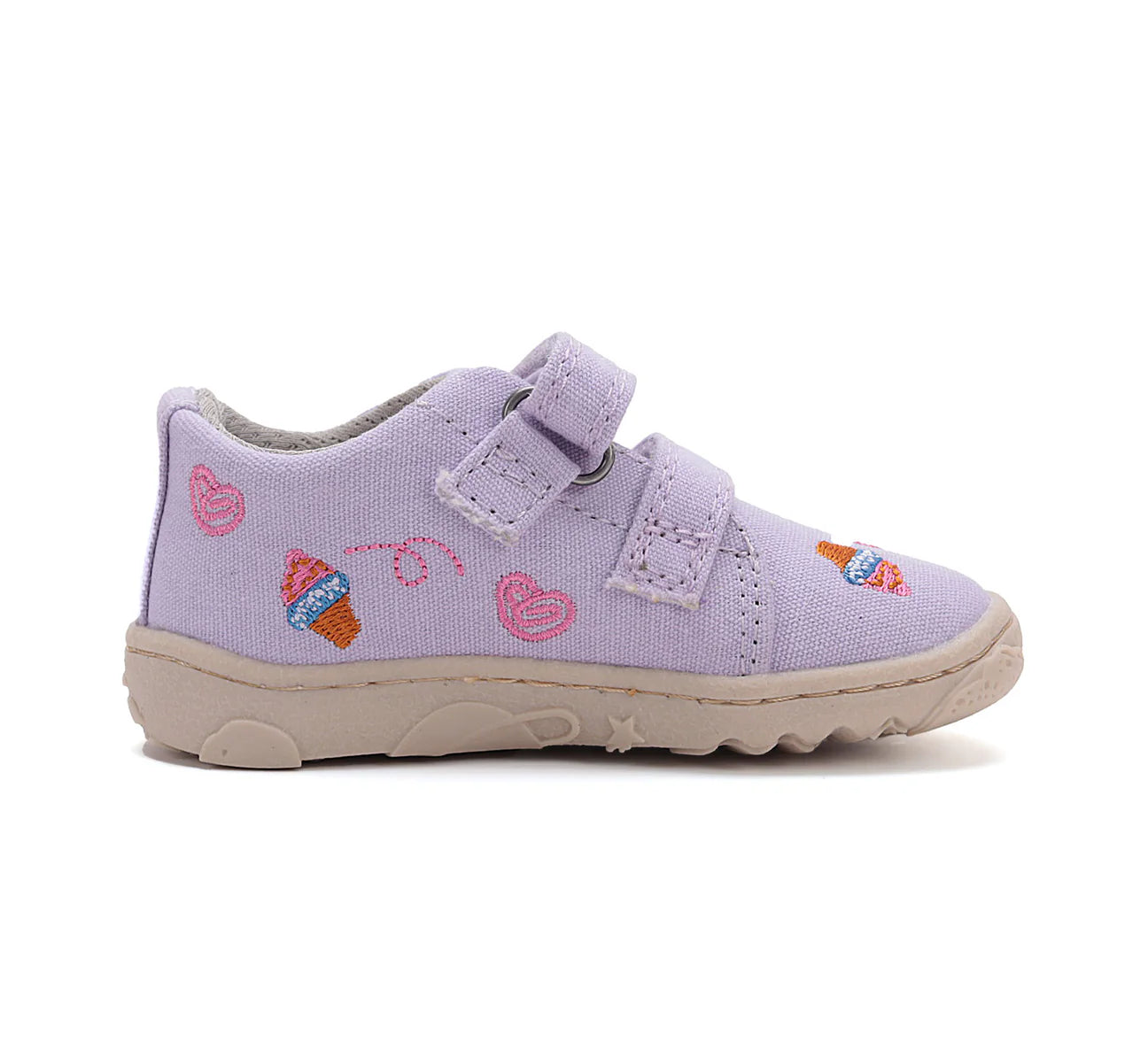 DDStep Little Girl Barefoot Canvas Shoes Ice Cream (C077-51663B)