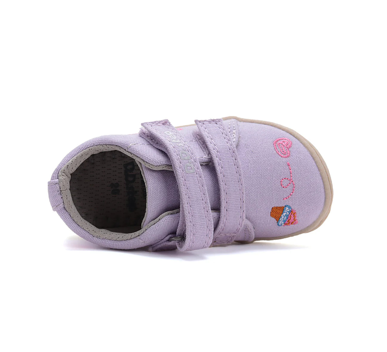 DDStep Little Girl Barefoot Canvas Shoes Ice Cream (C077-51663B)
