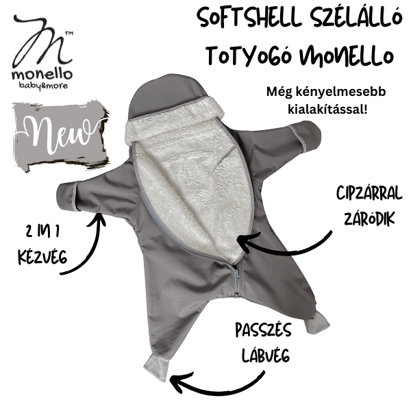 Cápaszürke Softshell Szélálló Babamelegítő Kiscsillag – Limited Edition