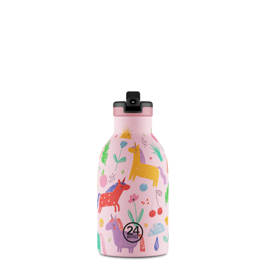 24BOTTLES Kids Clima 330ml rozsdamentes acél termosz szívószálas kupakkal, Magic Friends