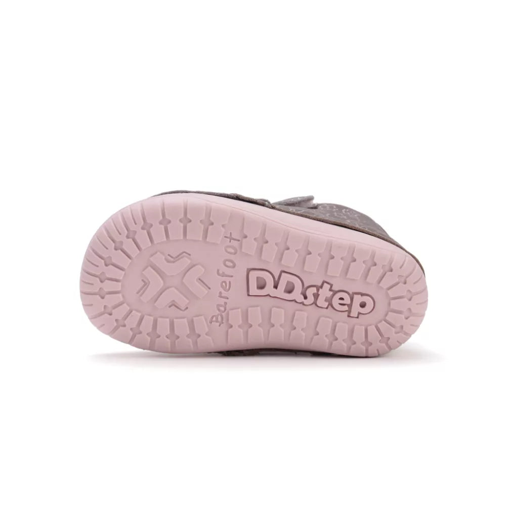 D.D.STEP DARK GREY GYEREK ZÁRT CIPŐ S070-52724B- Virág mintákkal