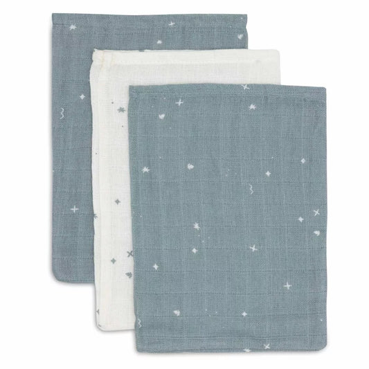 Jollein-Muszlin fürdetőkesztyű 3dbos-twinkling/sea green