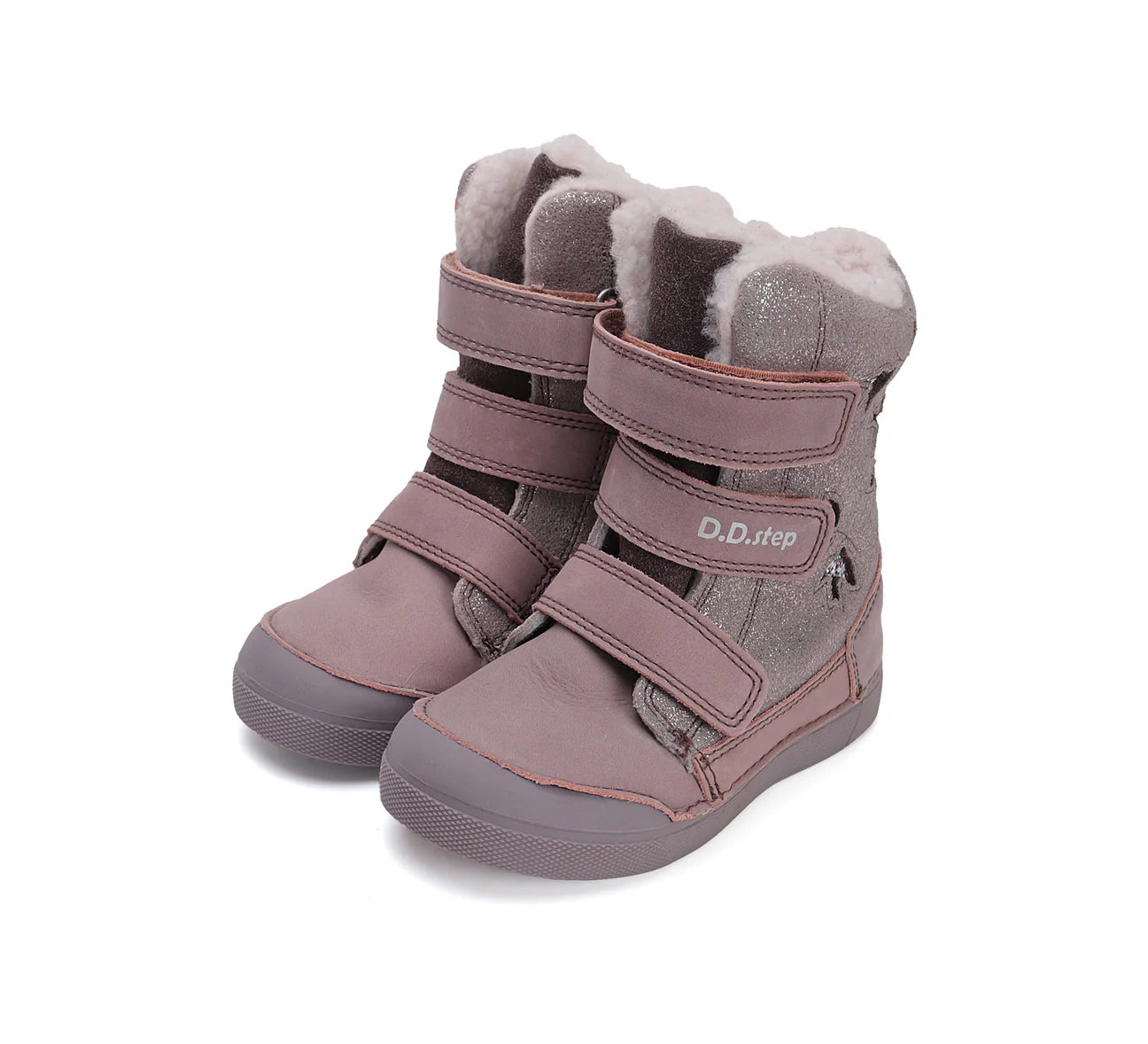D.D.STEP LÁNY BÉLELT bőr csizma-W068-42962A