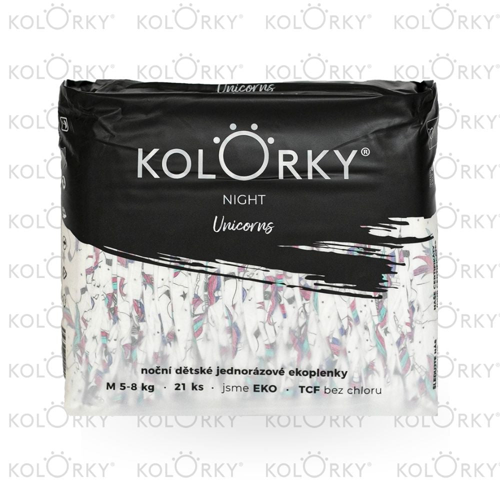 KOLORKY NIGHT UNIKORNIS ÖKO PELENKA M (5-8KG) - 21 DB